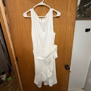 Calvin Klein Asymmetrical White Dress